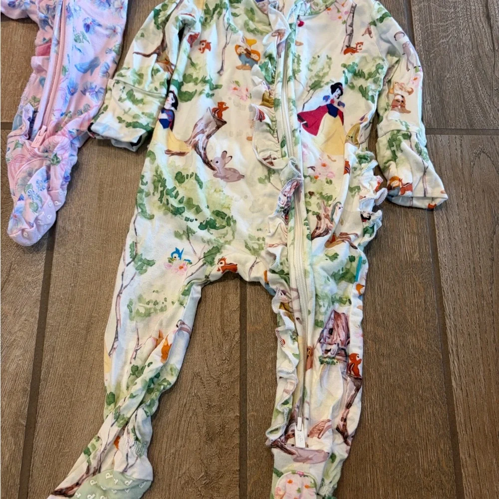 Posh Peanut Disney princess Pjs Newborn Belle Snow white Cinderella comes with 4 - Picture 3 of 9